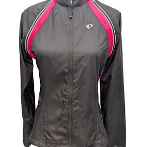 #351 - Pearl Izumi Black and Pink Ski Jacket Sleek Design